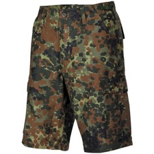 MFH Hommes US BDU Bermudes Shorts Combat Militaire Trekking Flecktarn Camo