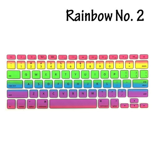 Rainbow Keyboard Silicone Cover Protector for Apple Macbook Air Pro 13 15 Retina - Picture 9 of 13