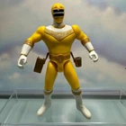 Vintage 1996 Bandai Power Rangers Zeo Yellow Ranger Double Club Action Figure
