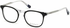 GANT GA3164 Black/Clear 005 Plastic Optical Eyeglasses Frame 49-19-140 3164 RX