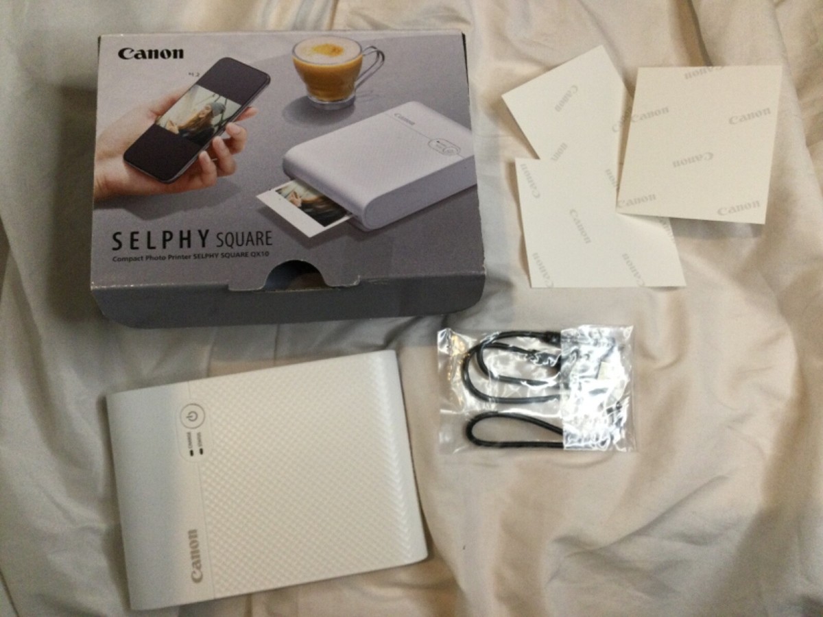 Canon QX10 SELPHY Square Photo Printer: White With Film