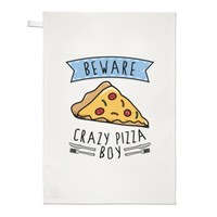 Beware VerrüCkte Pizza Jungen Geschirrtuch SpüLlappen Scherz Sohn Lustig Kinder