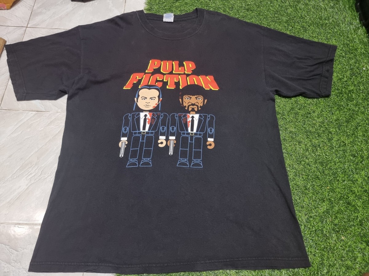 Vintage 2000's Pulp Fiction Caricature Movie Promo T-Shirt Robot