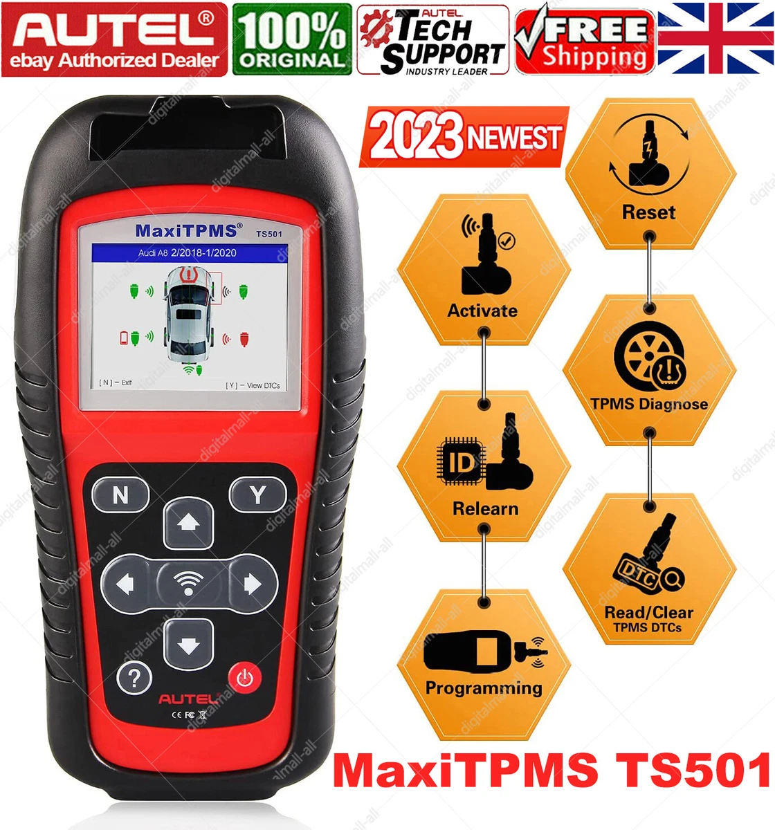 Autel MaxiTPMS TS501 TPMS Programming Tool MX Sensor Activate Diagnostic Scanner