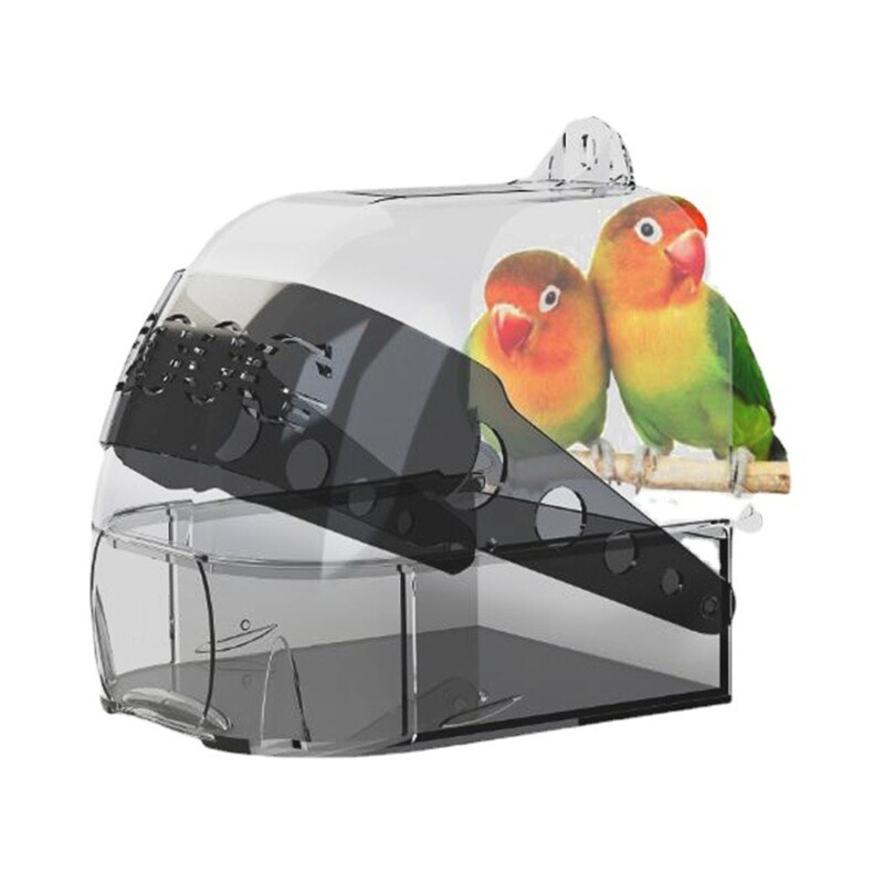 Bird Bath Cage, Pet Hanging Water Bath Tub Bird Cage Accessory for