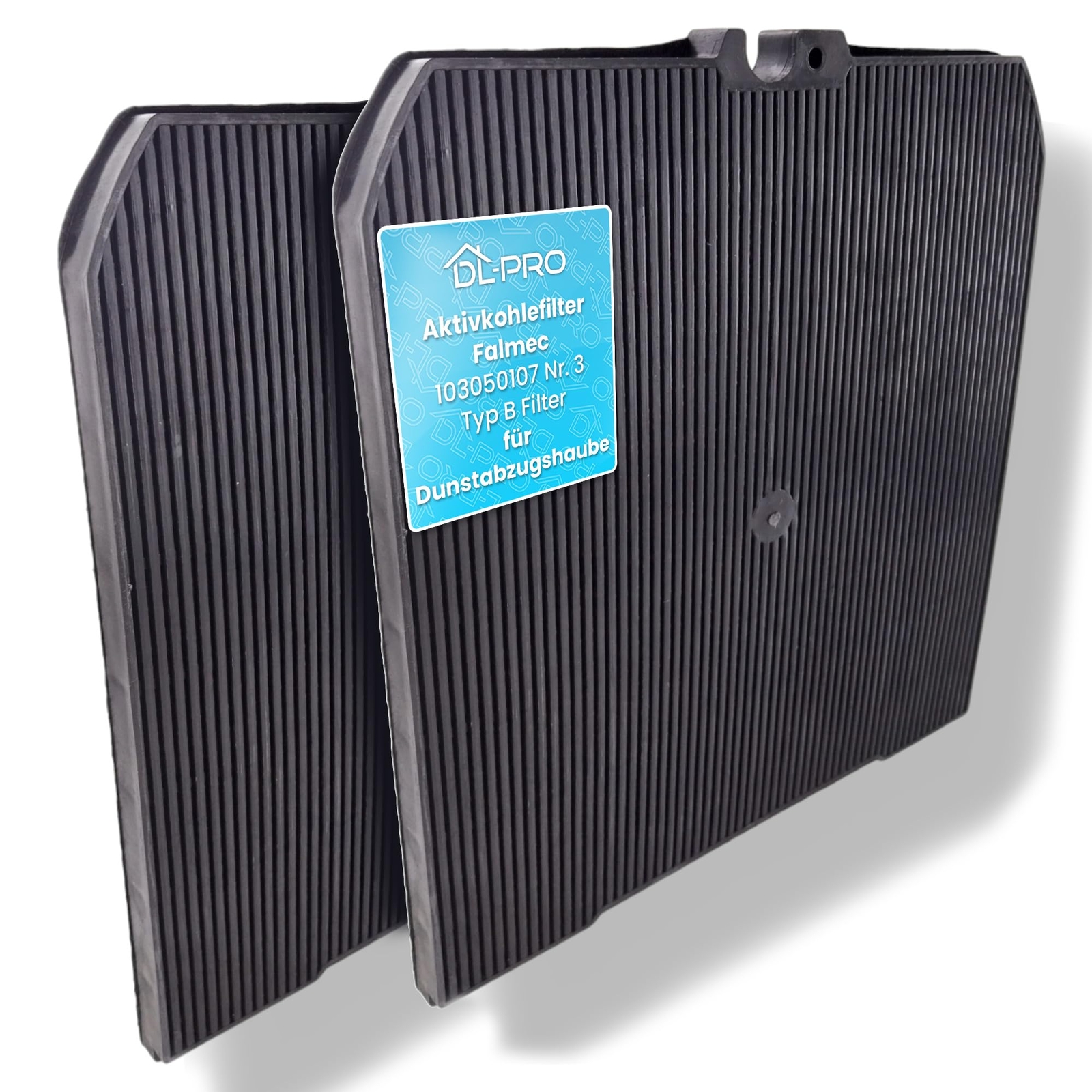 2 filtri a carbone attivo DL-pro adatti per Falmec 103050107 N. 3 tipo B (n1X)