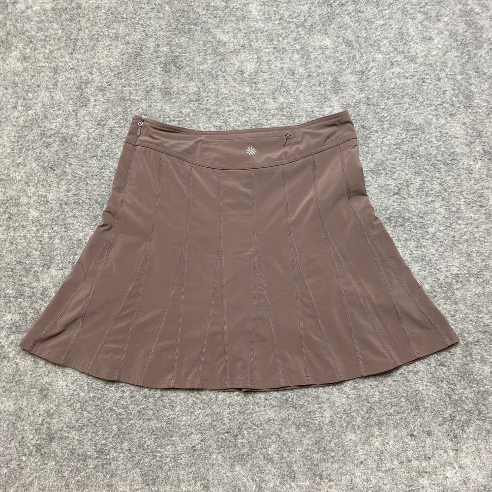 Athleta Womens Size 10 Purple Tennis Skirt with Drawstring and Side Zip