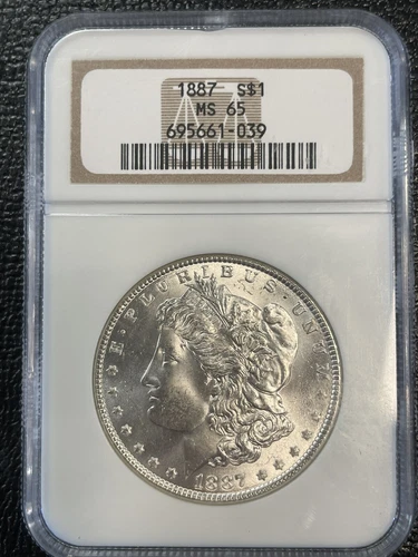 1887-P MORGAN SILVER DOLLAR NGC MS65. Free Shipping. PCLGMTQUPXP.