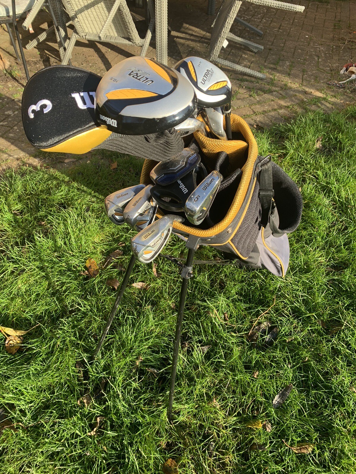 Full Wilson Ultra CGI Golf Set 11 Clubs And Cart Bag. Very Good