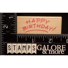 HERO ARTS RUBBER STAMPS D350 HAPPY BIRTHDAY UNDERLINED WISHES T23
