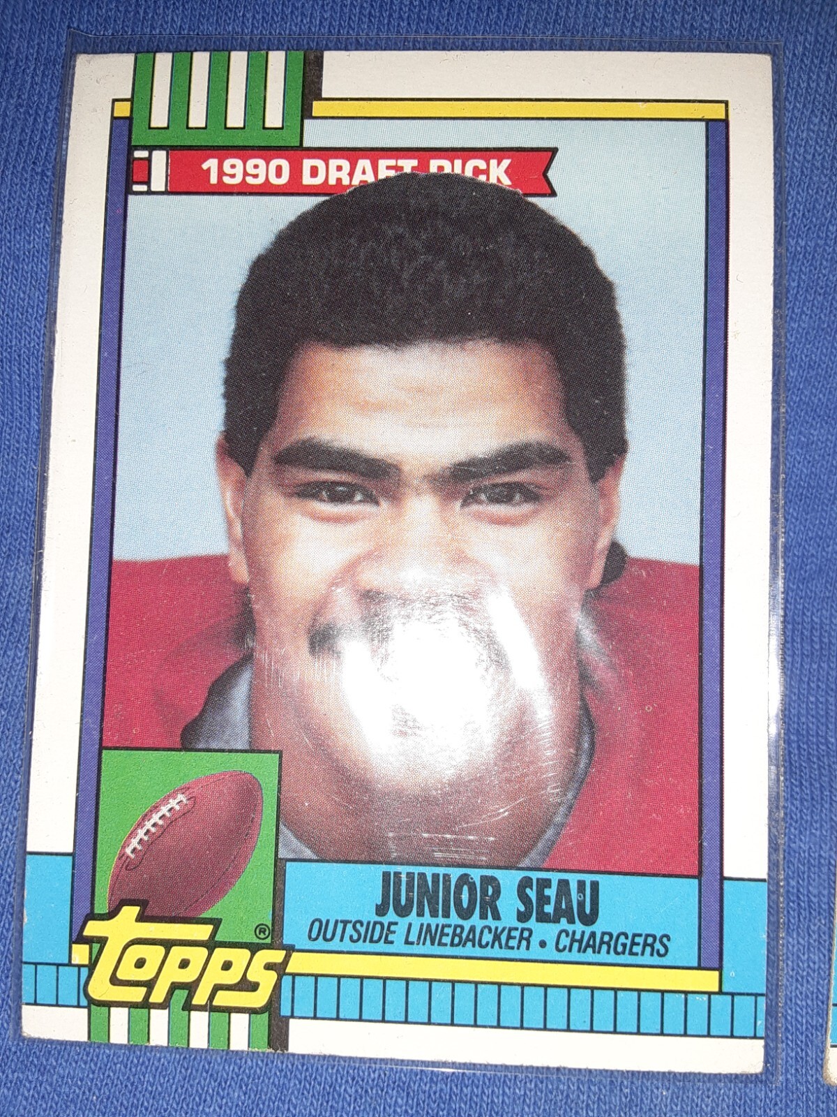 1990 Topps Junior Seau #381 Rookie Card RC San Diego Chargers MVP HOFDRAFT PICK