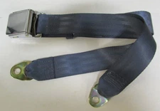 Medium Blue Seat Belt Vintage 2 Point Non Retractable Blue Lap Seat Belt : 74"