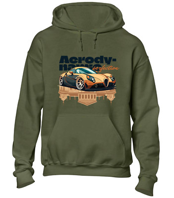 AERODYNAMISCHE PERFEKTION KAPUZENPULLOVER COOLES AUTO USA HOT ROD SUPERCAR TOP GESCHENK