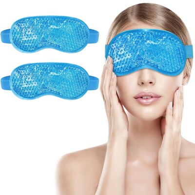 Mascarilla refrescante para ojos con perlas de gel compresas frías reutilizables