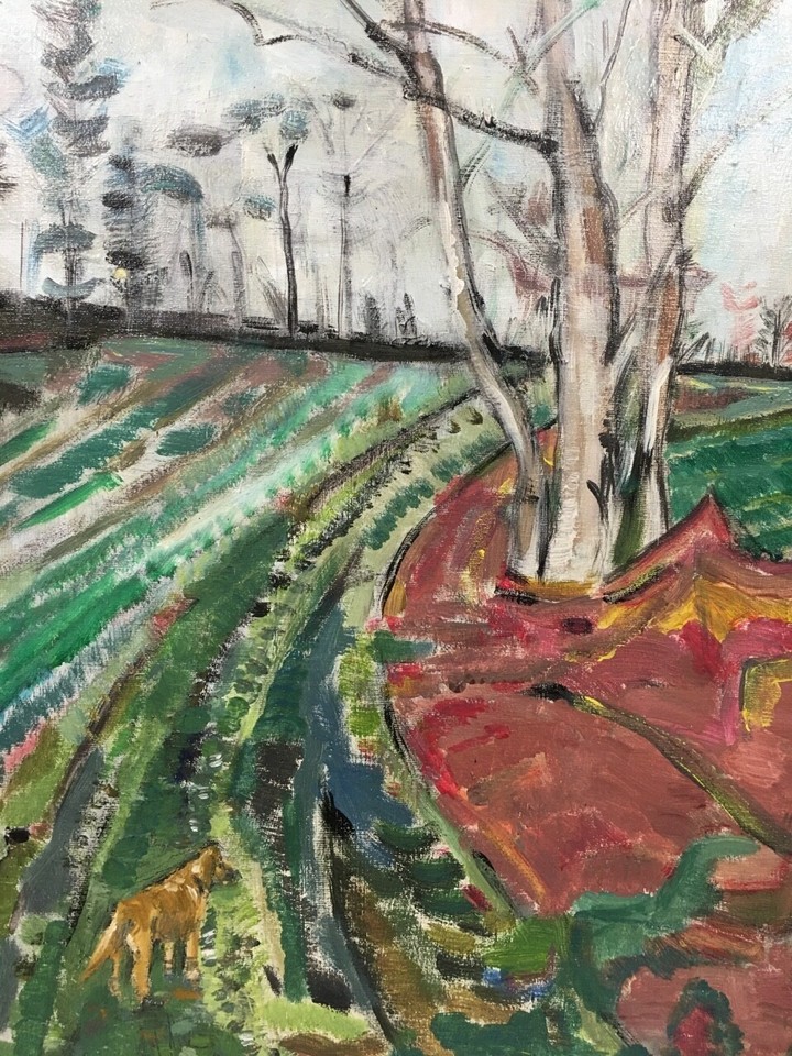 Contemporary English School Oil On Canvas Landscape Painting. Signed