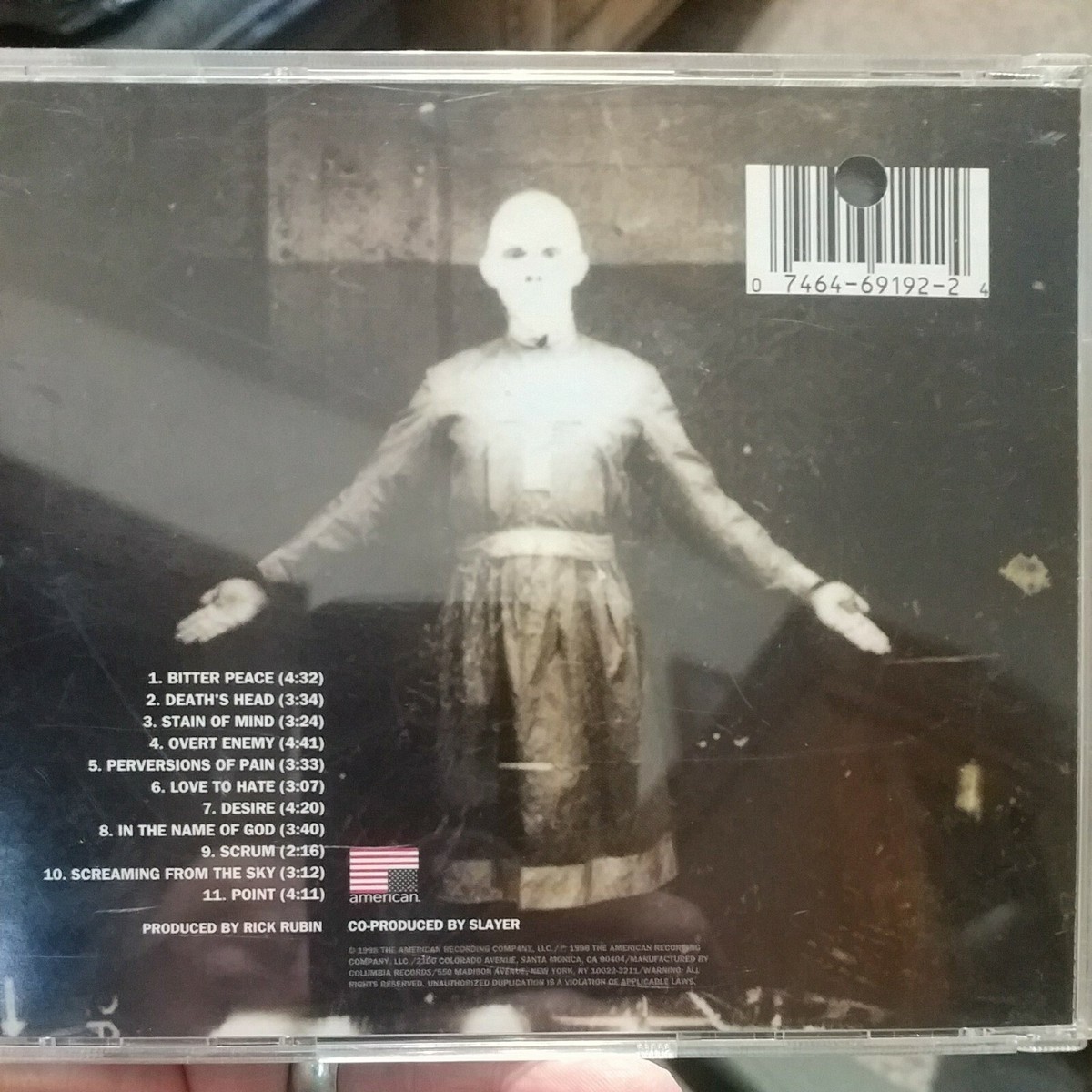 Diabolus In Musica-CD-Slayer-1998- American Recordings-heavy metal