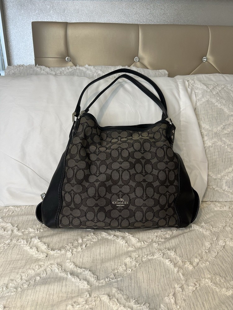 Coach Black Edie shoulder bag