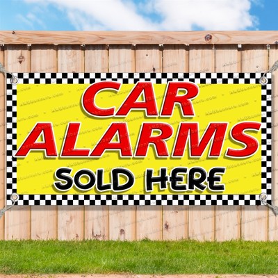CAR ALARMS SOLD HERE Advertising Vinyl Banner Flag Sign Many Sizes