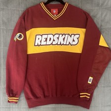 Vintage Washington Redskins NFL Pullover Sweatshirt Retro Logo Burgundy Mens MED