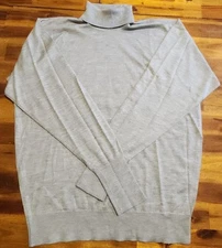 Drake’s For Barneys Turtleneck Grey Lightweight Sweater Pullover Men's Sz L