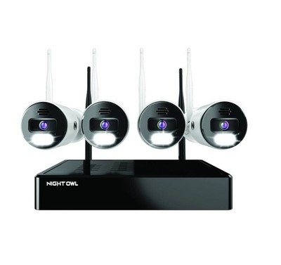 Night Owl CL-BT8WN-14L Wi-Fi Bluetooth NVR with (4) AC Powered Wi-Fi IP 4K