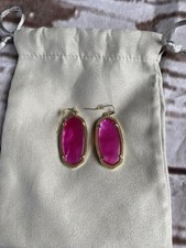 Kendra Scott Danielle Bright Pink Earrings Gold