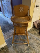 Early Mid 20th Century High Chair/ Walker. Very Good Condition