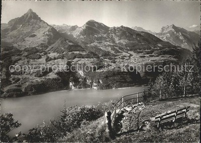 Amden Walensee SG Giregaertli mit Walensee und Muertschenstock Kerenzerberg Raut