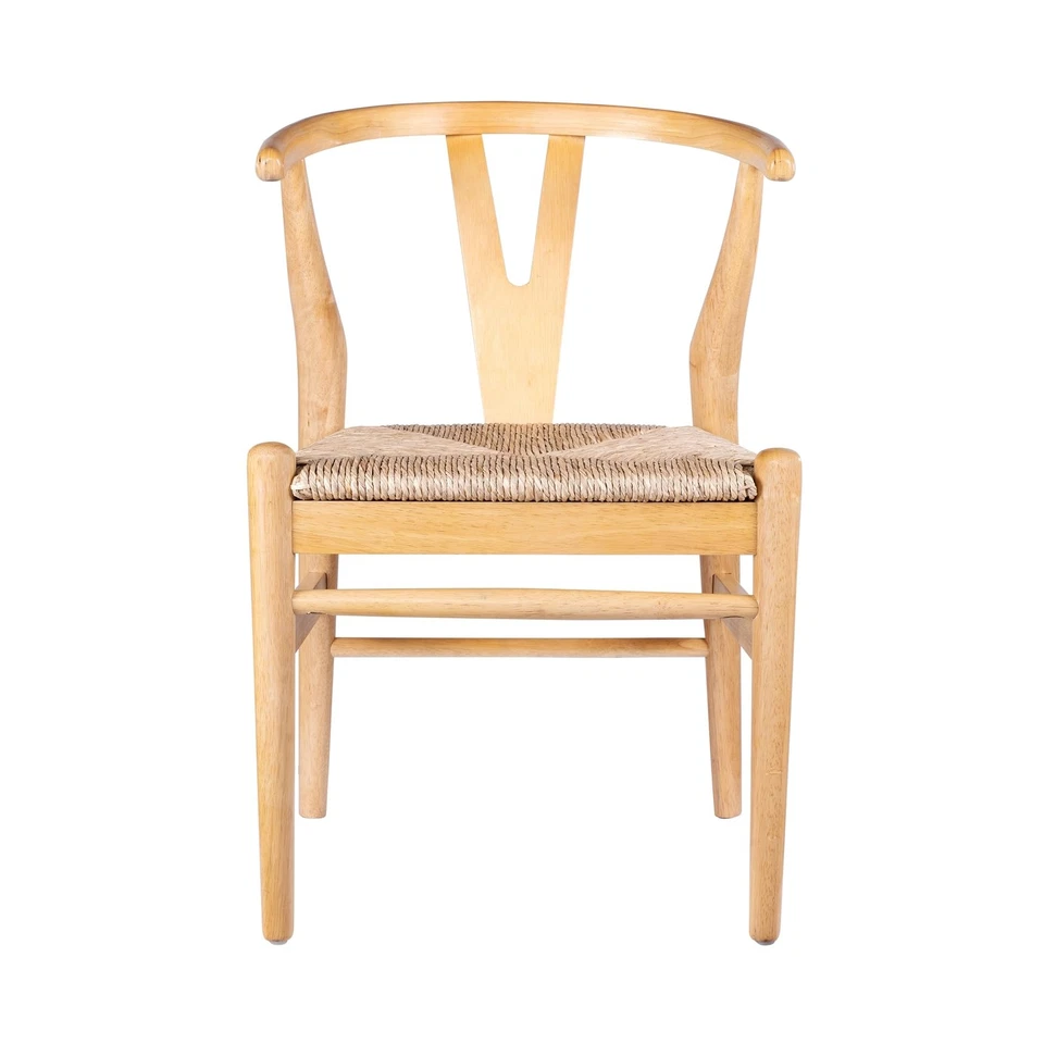 Sillas de comedor Wishbone - Juego de 2 - Acabado natural Foto 3 de 4