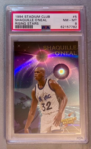 1994 STADIUM CLUB RISING STARS #5 SHAQUILLE O'NEAL PSA 8