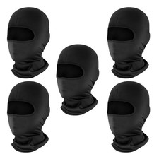 Pukavt 5 Pack Ski Mask Balaclava Shiesty, Motorcycle UV 1-5, 5 black