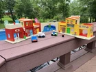Vintage 1973 FISHER PRICE Little People Play Family Village Main Street Town
