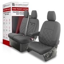 Ford Transit Custom Front Seat Covers Leatherette (2013-2023) Grey 1126
