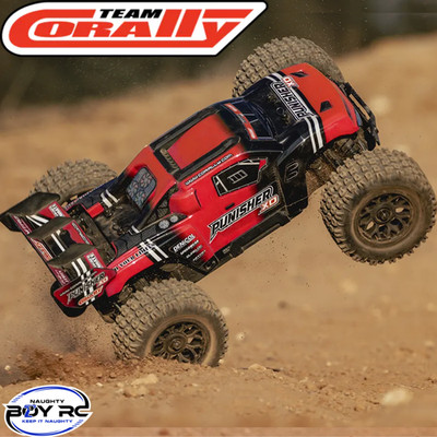 Team Corally Punisher XD 4WD 2S RTR 1/12 Monster Truck Red RC Car Mini Basher