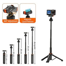 Magnetic Tripod Selfie Stick For DJI Action 5 Pro 4 3 Osmo 360 Camera Mount 40cm