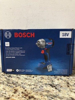 NEW BOSCH 18V Brushless Impact Wrench Friction Ring & Thru-Hole 1/2'' GDS18V-350N