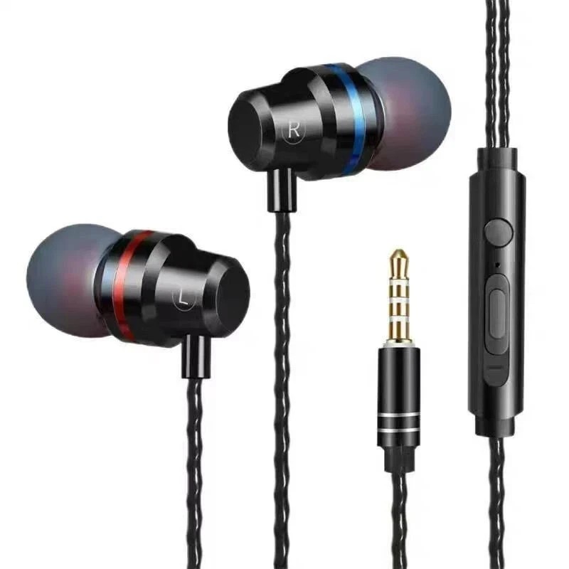 Wired Earbuds w/Mic, 3.5mm In-Ear Headphones HiFi Stereo Super Bass Sound