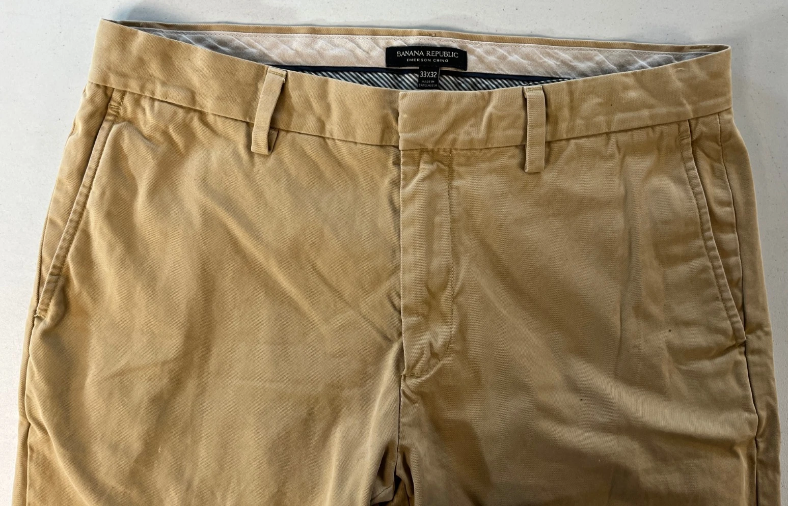 Banana Republic 33x32 Emerson Chino 100% Cotton Khaki Tan Straight
Opens in a new window or tab