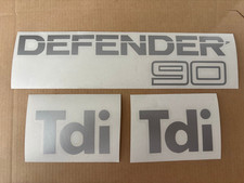 Defender 90 Rear 2x Tdi Side Vinyl Decals Stickers Silver Replacement Graphic