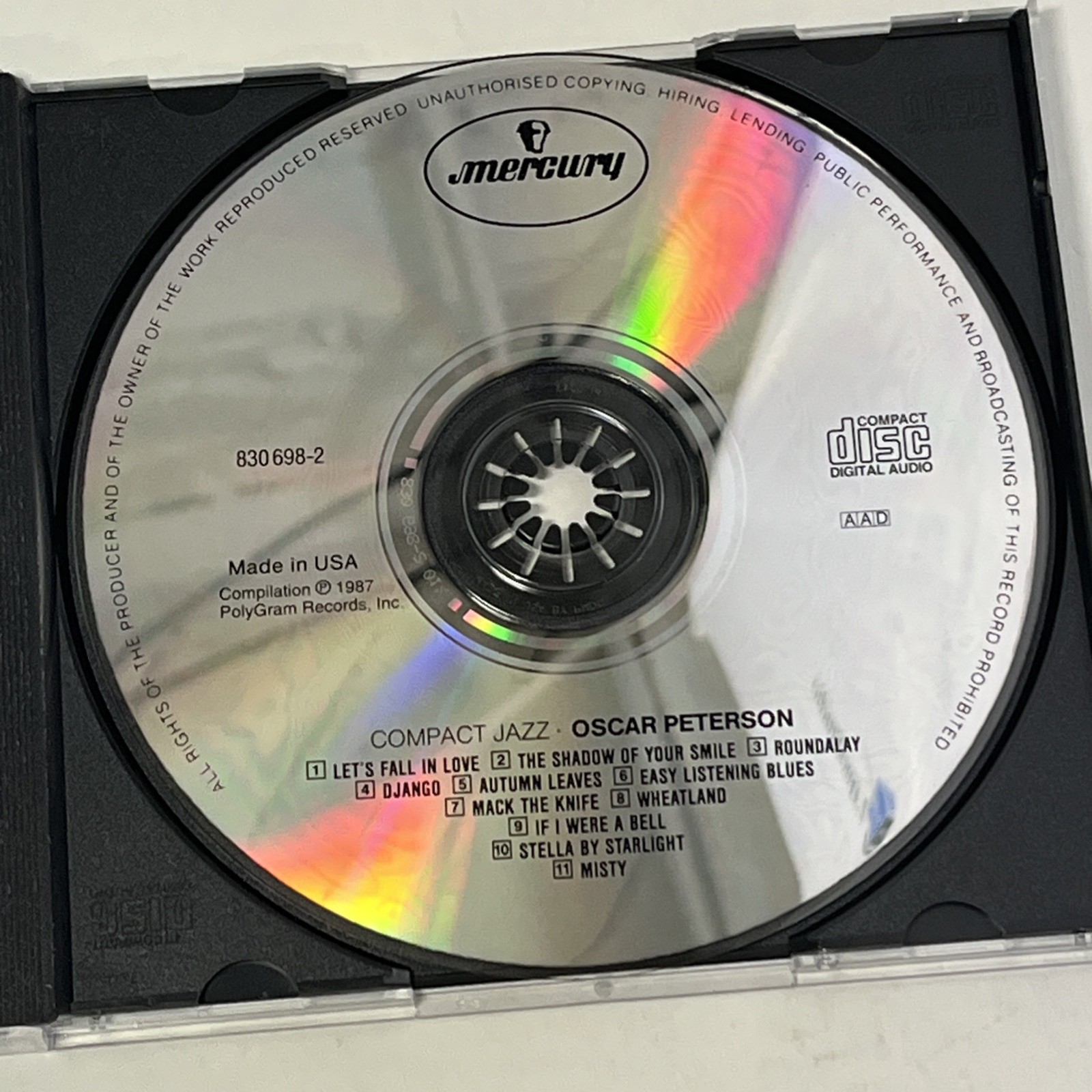 Oscar Peterson - Broadway * In Paris * Side by Side * Compact Jazz CD Bundle VG+