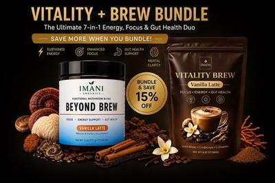 2PACK VANILLA Beyond Brew Mushroom Coffee 7-in-1 Cacao Energy/focus/Gut/Mental!