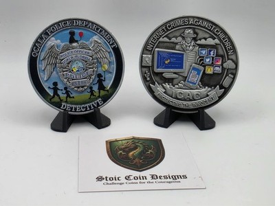 Ocala PD (FL) ICAC (Internet Crimes Against Children) Challenge Coin 2'' SILVER