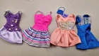 Genuine Vintage Barbie Doll Dresses x 4 Mattel + Bag + Shoes