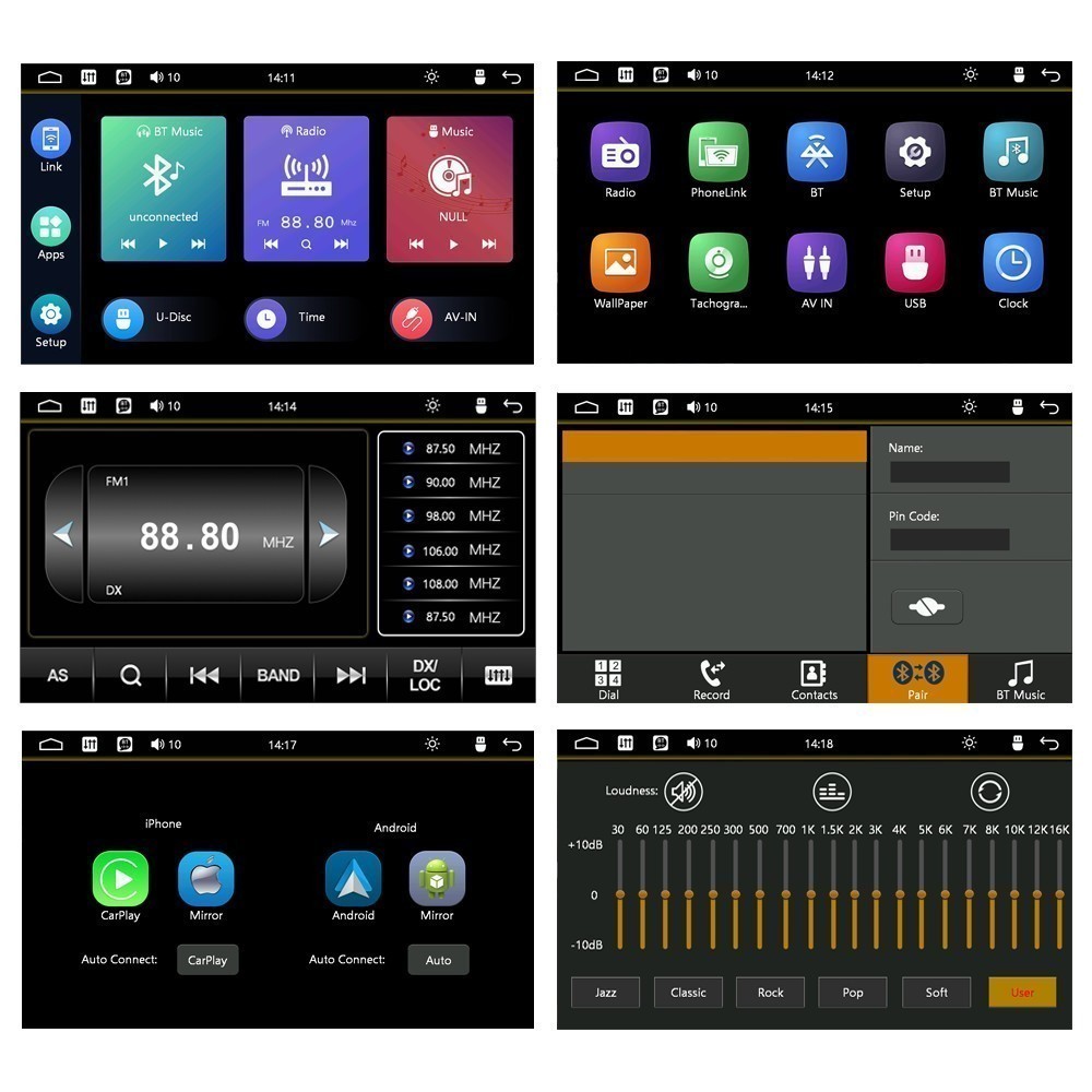 7" Double Din Car Stereo Apple/Android Auto MP5 Player Radio Bluetooth USB BT FM