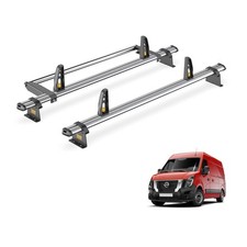 Nissan Interstar Roof Rack for 2022+ 2x Bars, Roller & Loadstops  - Van Guard