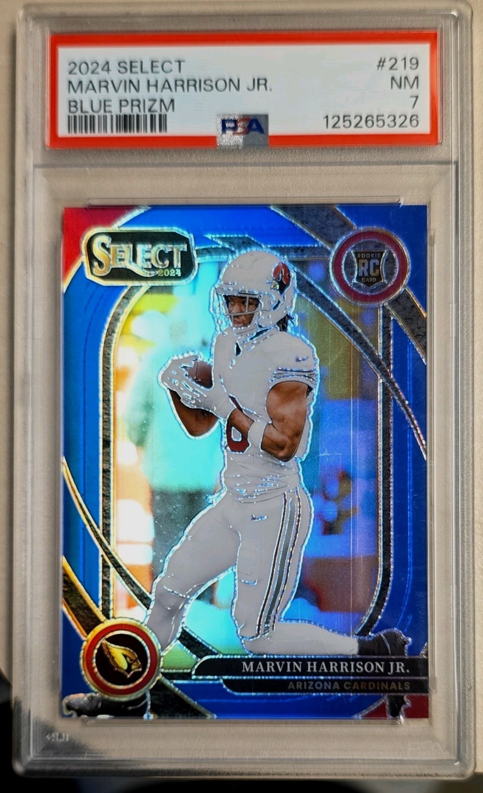 2024 Panini Select - Club Level Marvin Harrison Jr. #219 Blue Prizm /99 (RC)