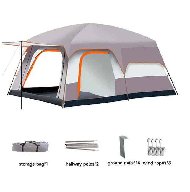 2-4 Person Family Camping Tent,Sunshade Waterproof PU Coating Tent with Vestibul
Opens in a new wind