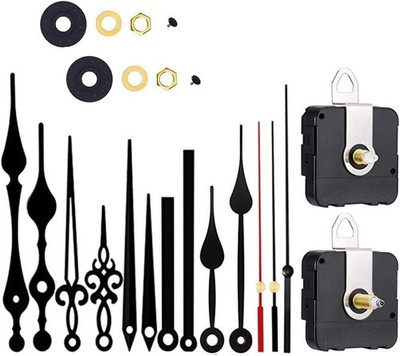 2 Pieces Silent Clock Movement Mechanism Long And Short Shaft With 6 Different P