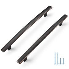 Ravinte Oil-Rubbed Bronze Curved Cabinet Handles Arch Drawer Pulls For Kitchen