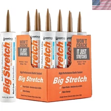 Acrylic Latex Caulk Woodtone 10.5oz High Performance Stretch Waterproof Pack ...